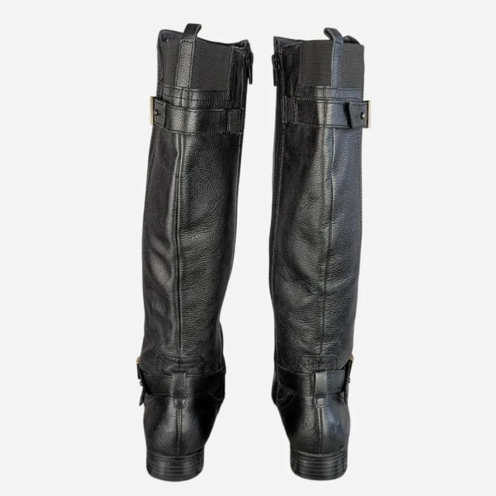 Naturalizer Joan N5 Comfort Leather Tall Riding Boot Black Size 6